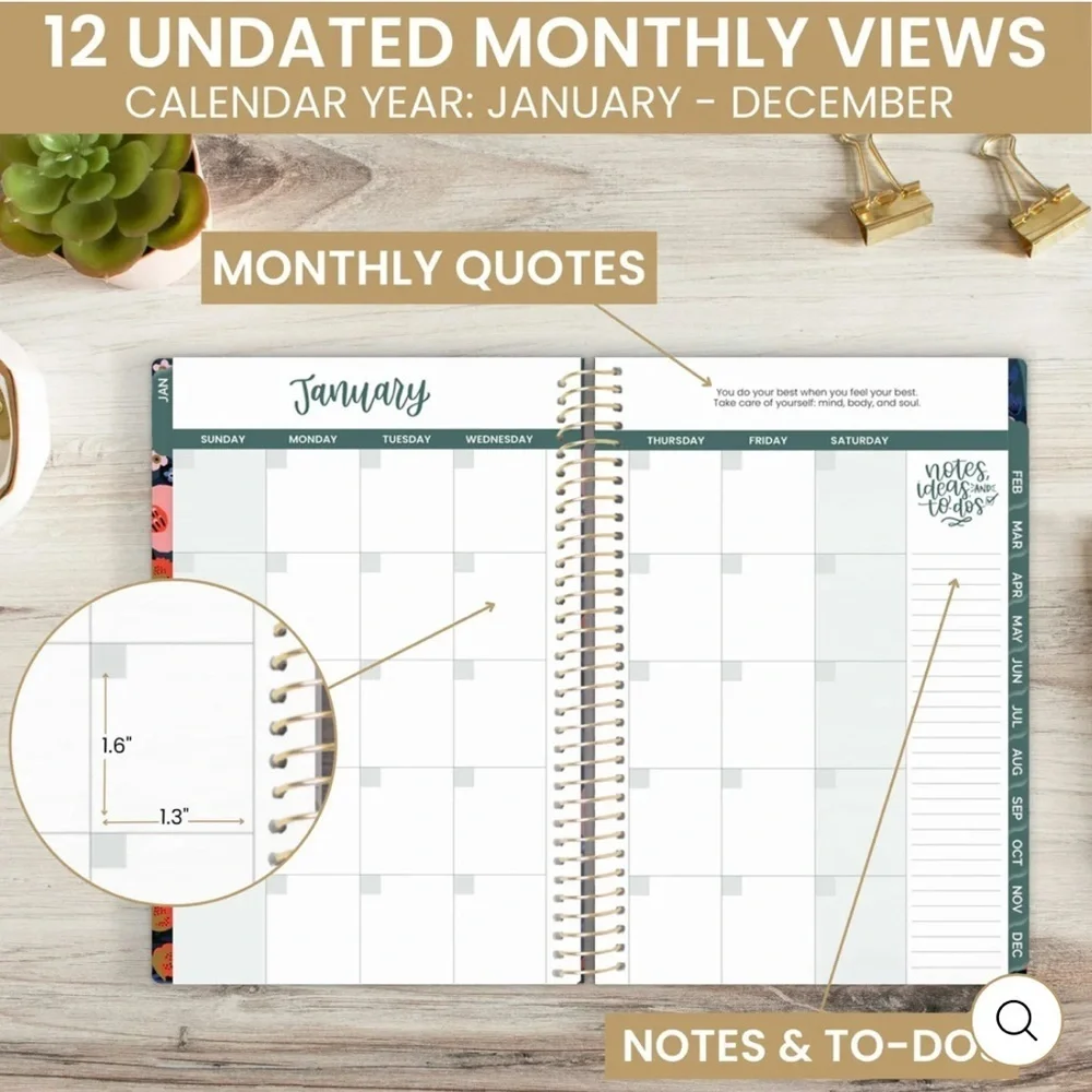 Floral 2026 Softcover planner